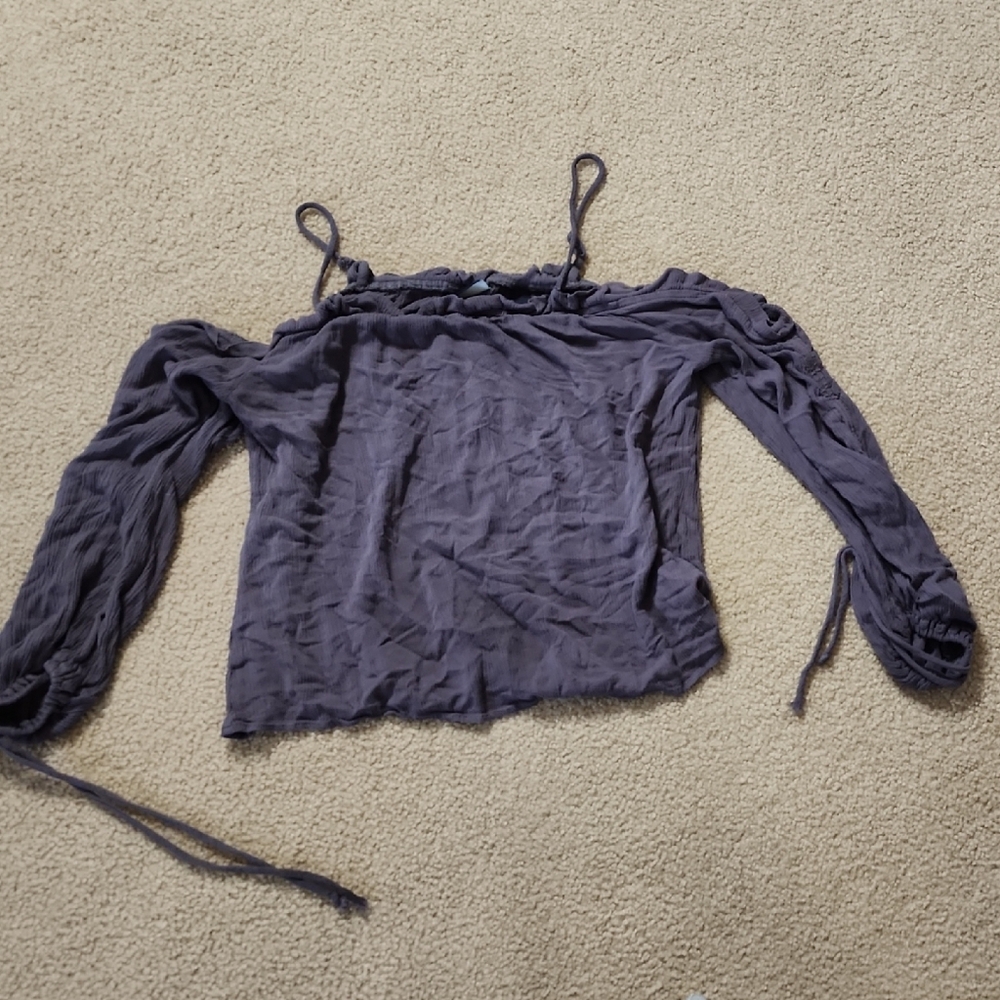 Daytrip Lavender Off-Shoulder Blouse